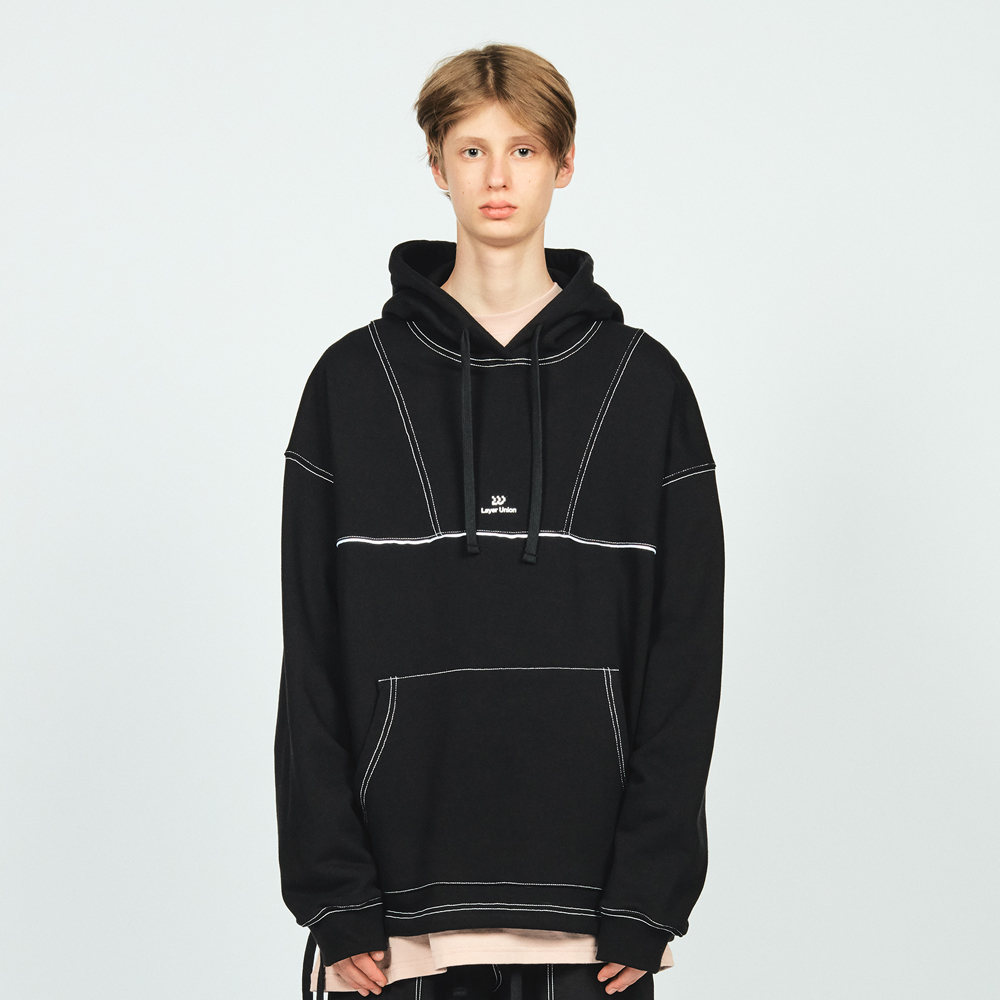 CTRS ST PIPING OVER HOODIE BLA