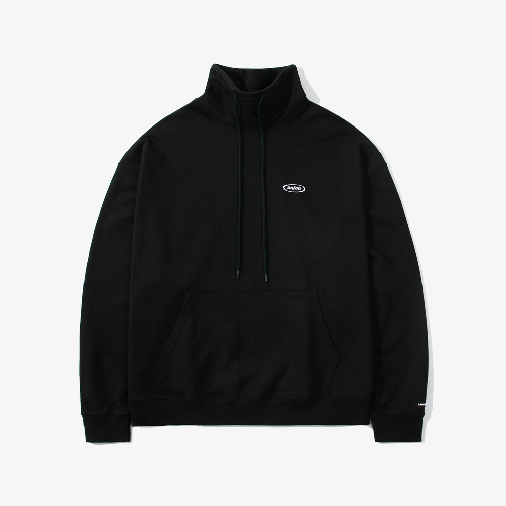 C LOGO HALFNECK PULLOVER BLACK