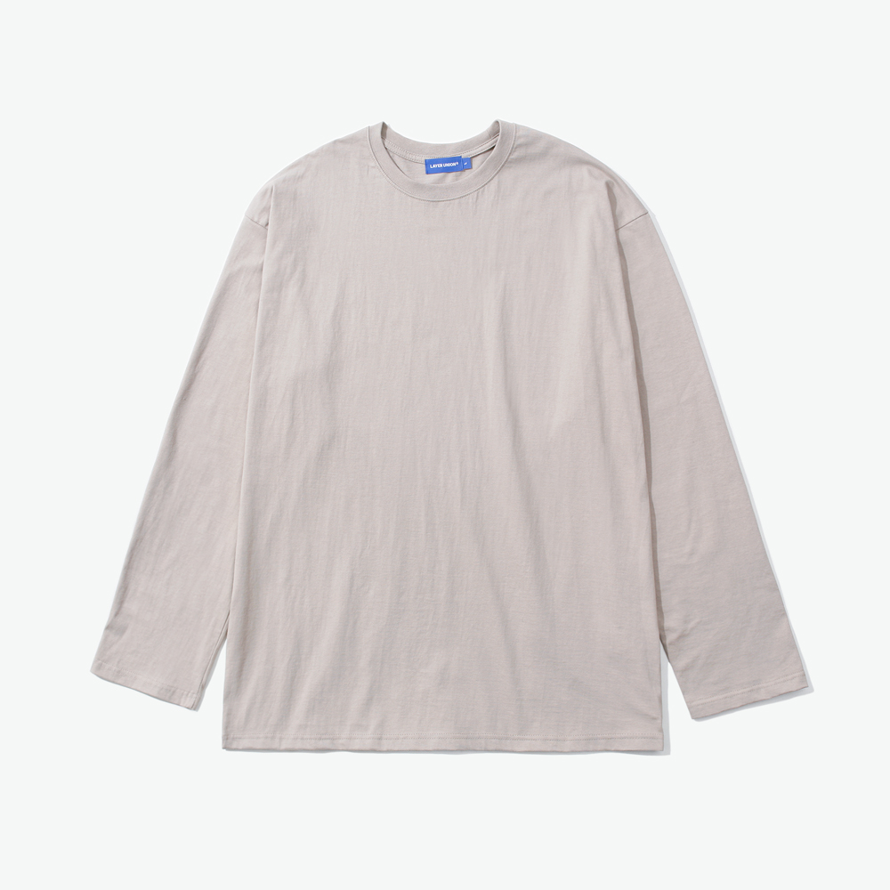 ESS LAYERED L/S TEE BEIGE